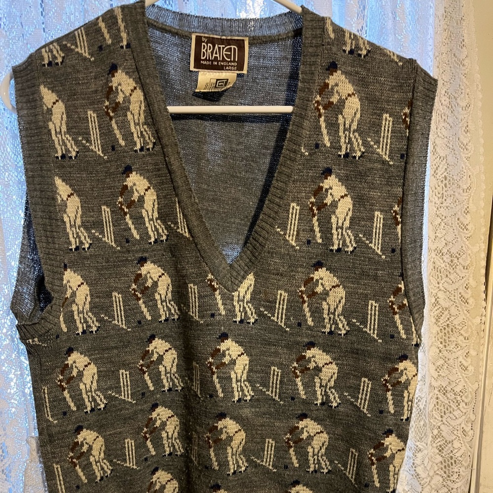 Men’s Vintage Cricket Vest From England